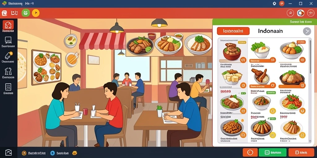 Tampilan menu utama yang menarik dan mudah dinavigasi.