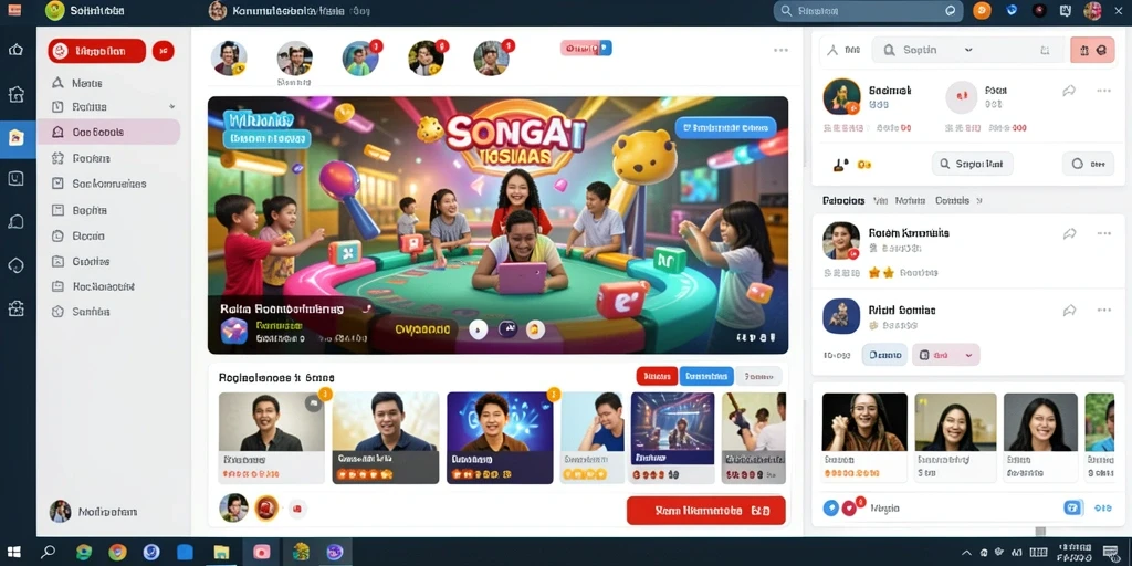 Tampilan mesin slot yang menarik dan berwarna-warni.