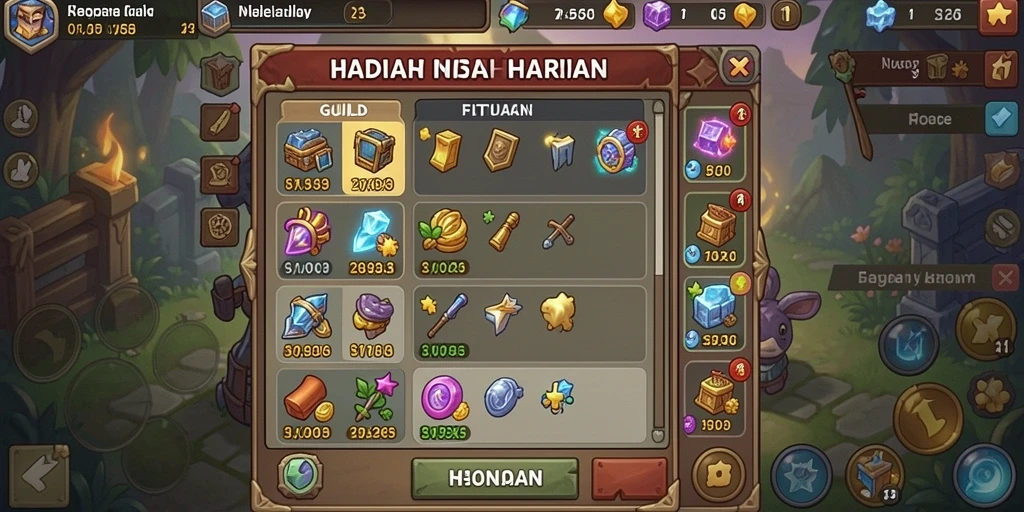 Tangkapan layar permainan dengan tema slot klasik yang menarik.